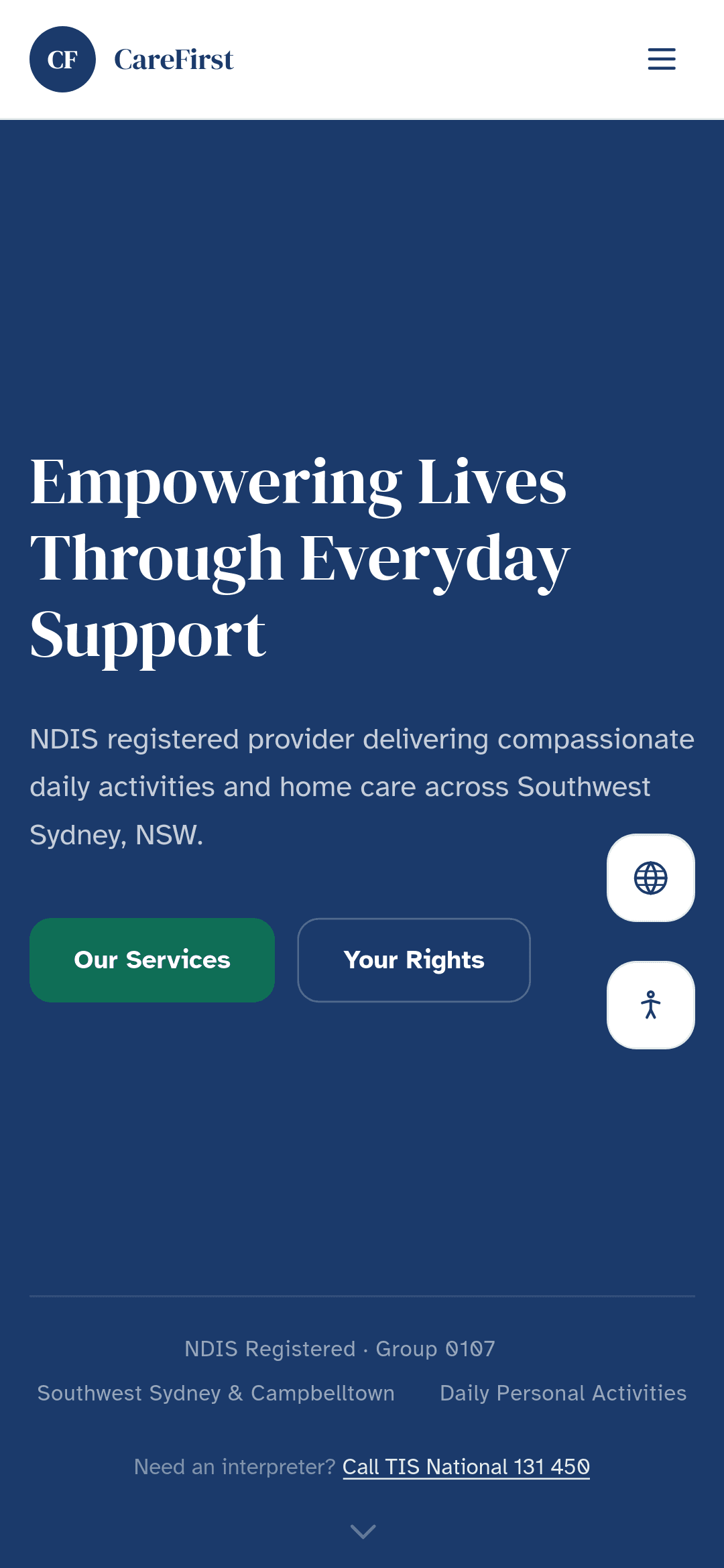 NDIS Compliance Website mobile view