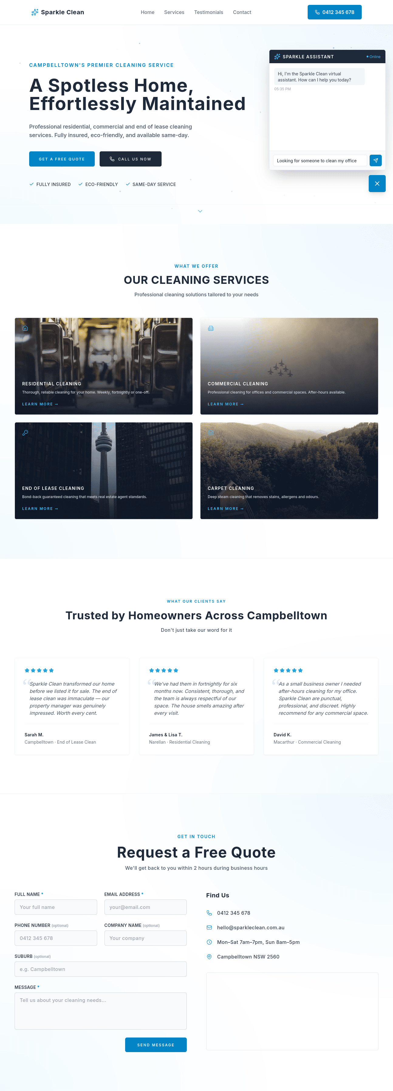 Sparkle Clean Light-V — AI chatbot